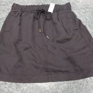 Loft Size Mediun Petite 100% Lyocell Drawstring Mini Skirt Pockets Coastal Beach